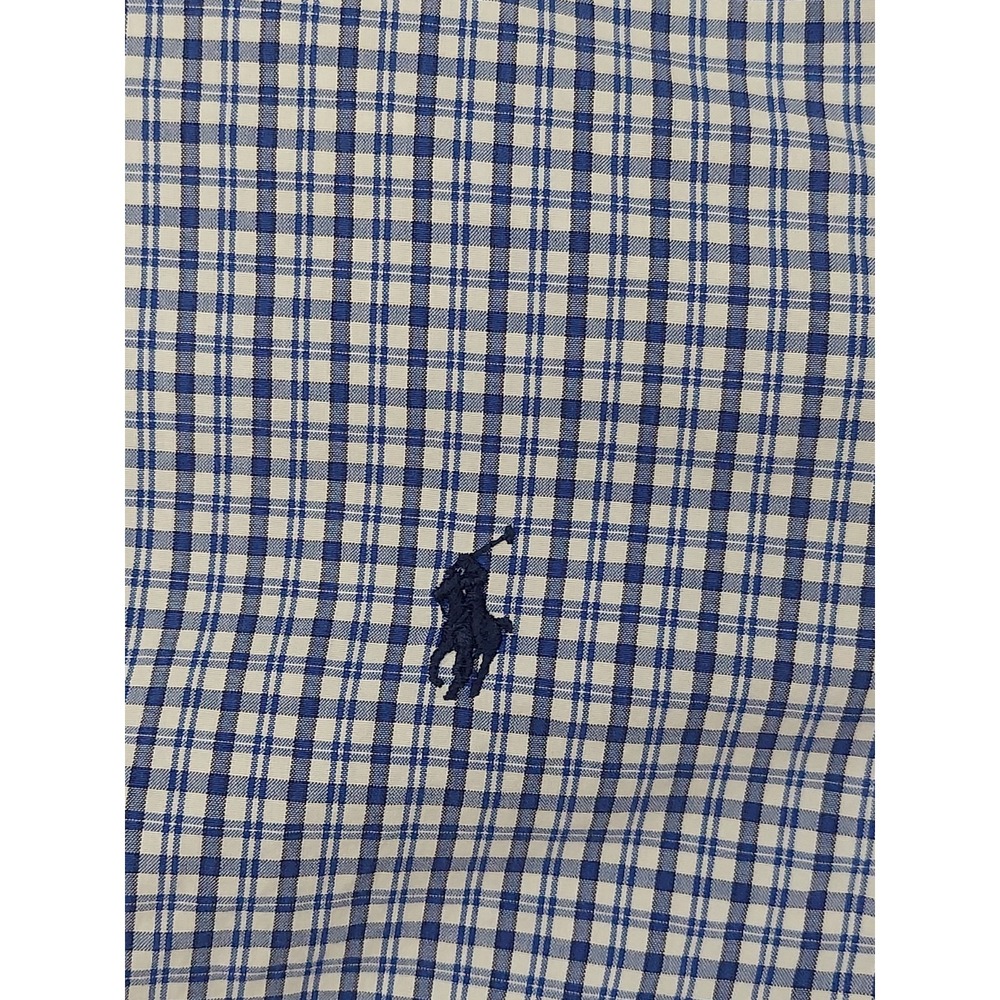 Lot 3 Ralph Lauren Shirt Men Large Blue Pink Plaid Button Down Pony Long Sleeve - Picture 12 of 16